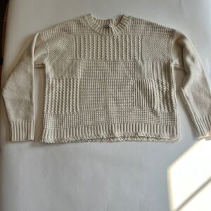 Madewell patchwork textured wool sweater